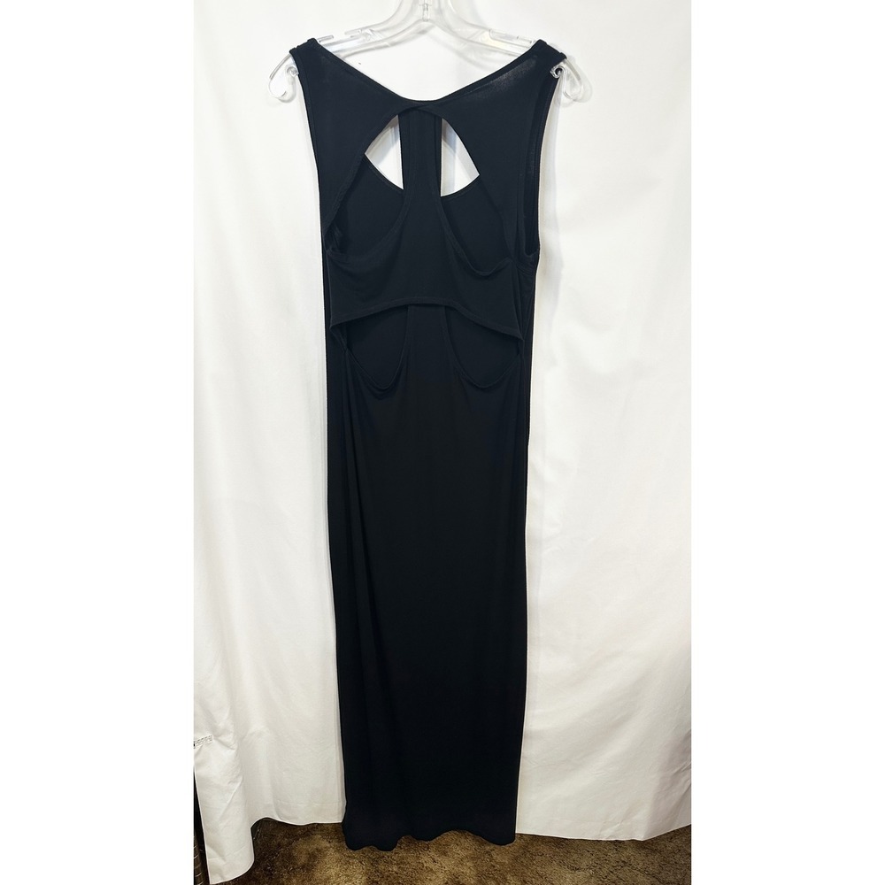 Fabletics Medium Claudia Maxi Dress Solid Black K… - image 8